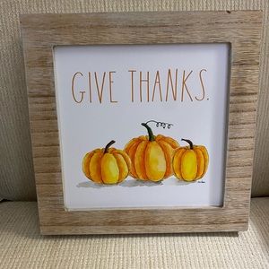 Rae Dunn Give Thanks wooden sign